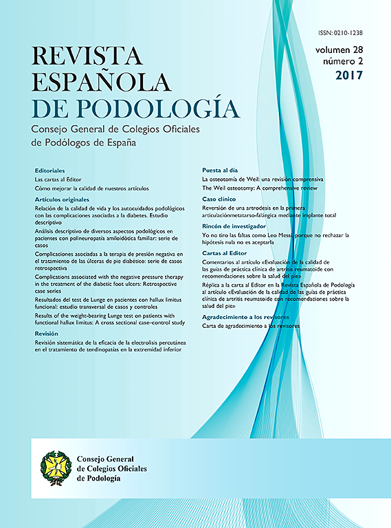Go to journal home page - Revista Española de Podología